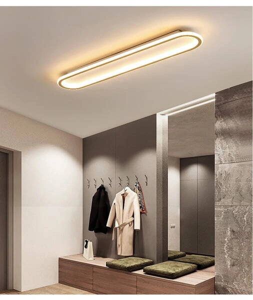 Plafon LED 25W Owalny Złoty Abruzzo Angelo 40cm