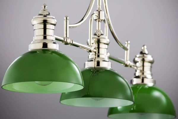 Klasyczna Lampa wisząca PLATINO wys. 170cm 3xE27 15W IP20 | nikiel błyszczący