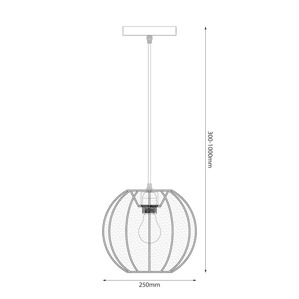 Lampa wisząca Dana Biały 1xE27
