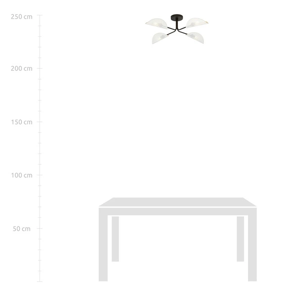 Lampa sufitowa Emibig GOMEZ 4 Biały/GOLD 1173/4