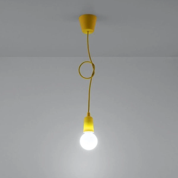 Lampa Wisząca DIEGO 1, PCV Żółta, E27 60W, SL.0578