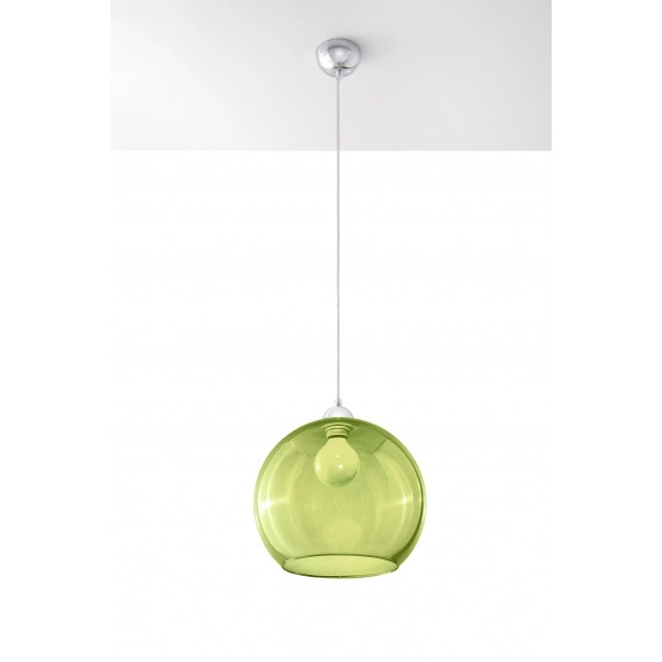 Szklana lampa wisząca BALL SL.0254 Zielona 1xE27
