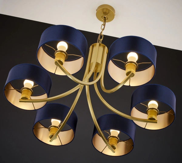 Klasyczny Żyrandol ARTHUR wys. 71cm 6xE27 15W IP20 | złoty połysk