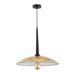 Lampa wisząca ALFA DEMI CZARNA 1xE27 47cm | 61245