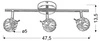 Nowoczesna lampa sufitowa/ścienna BOMBOLA listwa 93-70302 chrom 3xG9