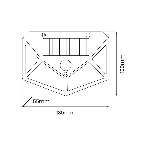 Lampa Solarna Batman 4000K IP44