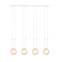 Lampa wisząca Emibig GLAM 4 Biały/MIODOWY 1117/4