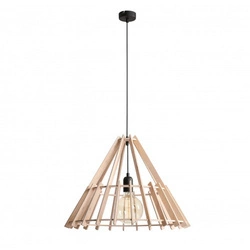 Aldex Lampa wisząca FERB 993G, czarny/drewno, 1x60W E27