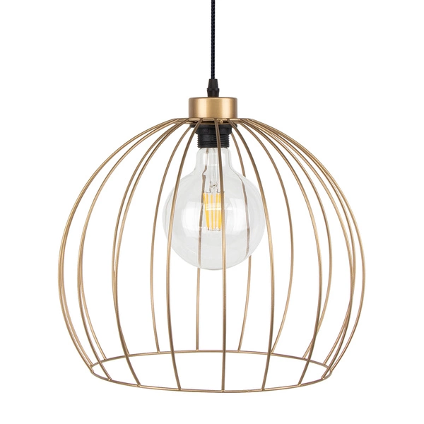 Lampa wisząca Coop 1xE27 Max.60W Złoty Metal/Czarny Metal/Czarny Kabel Tkaninowy 18811920