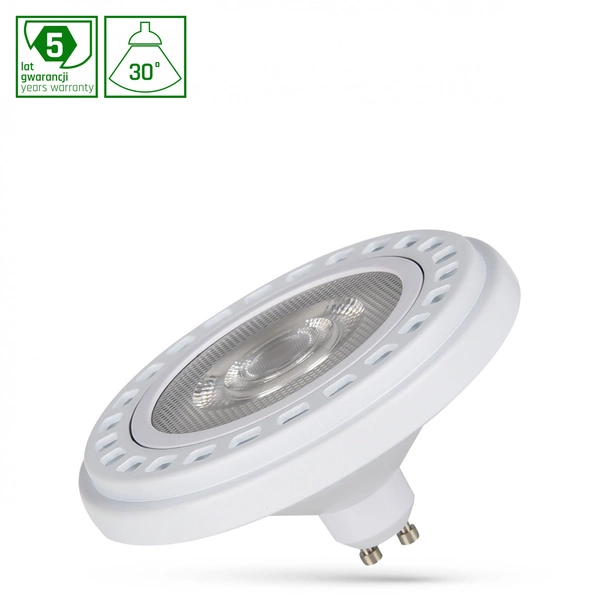 LED AR111 GU10 230V 20W COB 30ST WW RA90 PREMIUM BIAŁY SPECTRUM 5LAT GWARANCJI
