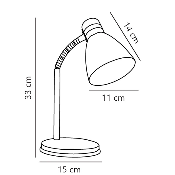 Lampa stołowa CYCLONE E14 15W Metal | Biały