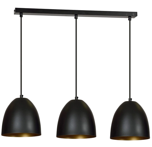 Lampa wisząca Emibig LENOX 3 Czarny / GOLD 410/3