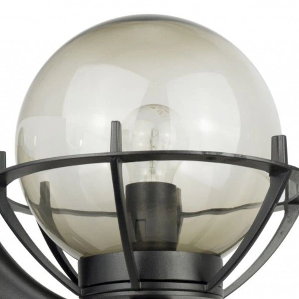 Kinkiet kula z koszykiem 3012/1/KPO wys. 34 cm | czarny