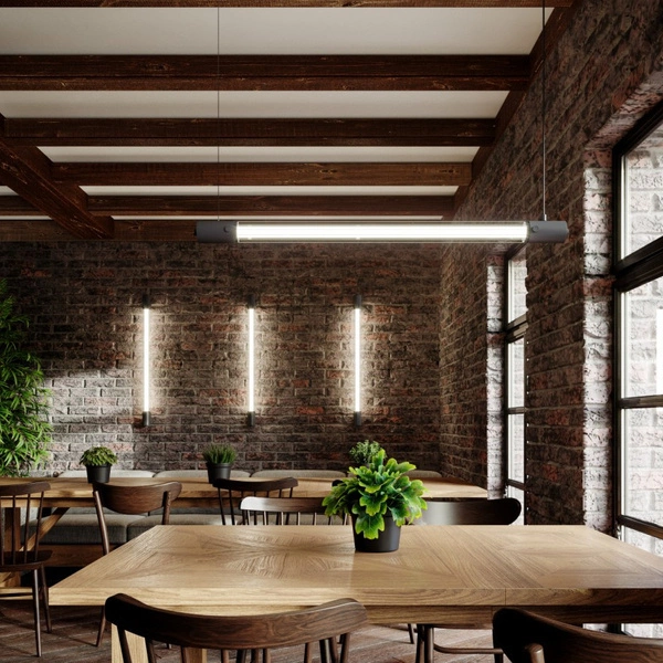 Kinkiet VALO TH.009CZ, czarny, 1x14W T8 LED, barwa ciepła 3000K