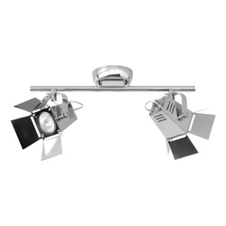 Fotolampa sufitowa w zestawie 2xGU10 LED 5W Chrom Metal 2584228