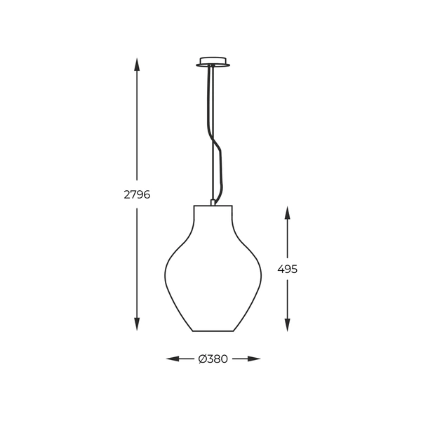 Lampa wisząca szklana BRESSO do salonu E27 śr. 38cm | chrom