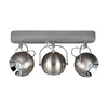 Betonowa lampa sufitowa Ball w zestawie 3xLED GU10 5W Szary Beton/Satynowy Metal 5131336