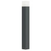 Słupek oświetleniowy zewnętrzny E27 wys. 83cm CUBE CB-830 DG | ciemny popiel