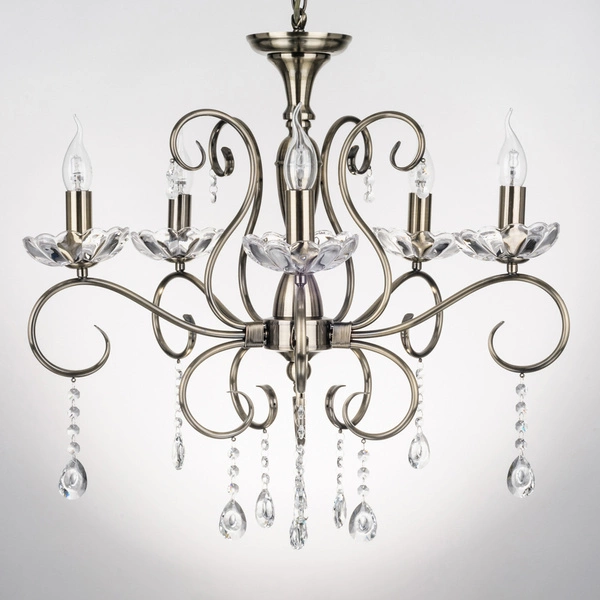 Lampa Sufitowa Maestra 5xE14 Max.40W Patyna Metal/Szkło Przezroczyste 5311511