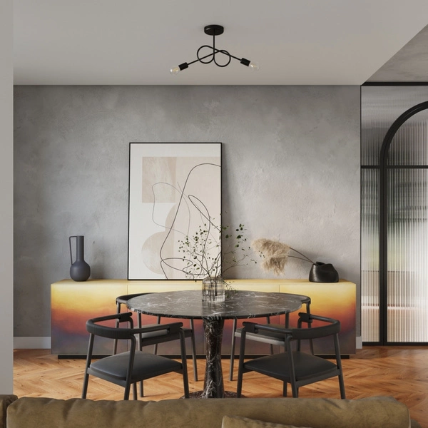 Żyrandol LOOP 2 czarny