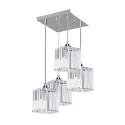 Lampa Wisząca Casina 4xE27 Max.60W Chrom Metal/Przezroczysty Kryształ 8181428