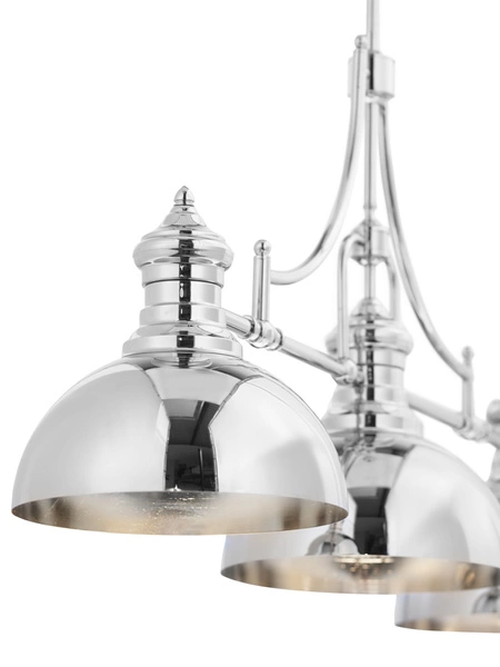 Loftowy Żyrandol PLATINO wys. 160cm 3xE27 15W IP20 | Nikiel
