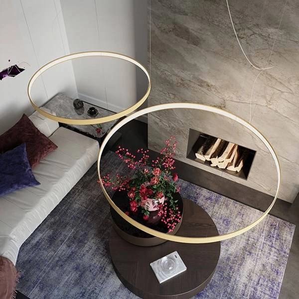 Nowoczesna lampa wisząca RIO 78, złota, 50W LED, barwa ciepła 3000K, TH.174