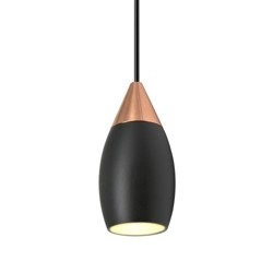 Lampa wisząca nowoczesna ETRO 7W ciepła 3000K czarny/różowe złoto śr. 4,5cm