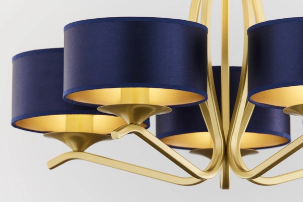 Klasyczny Żyrandol KASZMIR wys. 58cm 5xE27 15W IP20 | złoty połysk