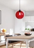 Lampa wisząca EDISON 31-21410 klosz czerwony + żarówka 60W E27