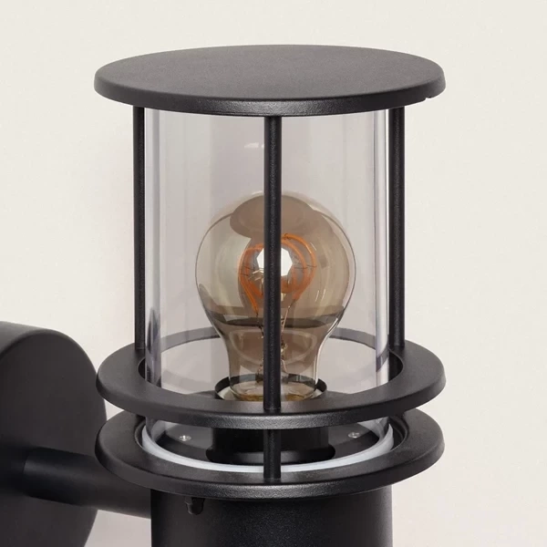 Kinkiet zewnętrzyny Czarny Klasyczny IP44 Abruzzo Lorenzo E27 21cm