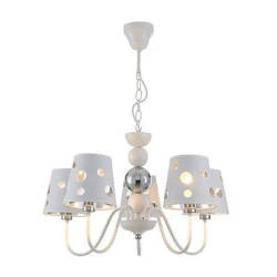 Lampa wisząca BATLEY LEDEA, 50205110, biała, 5x60W E14