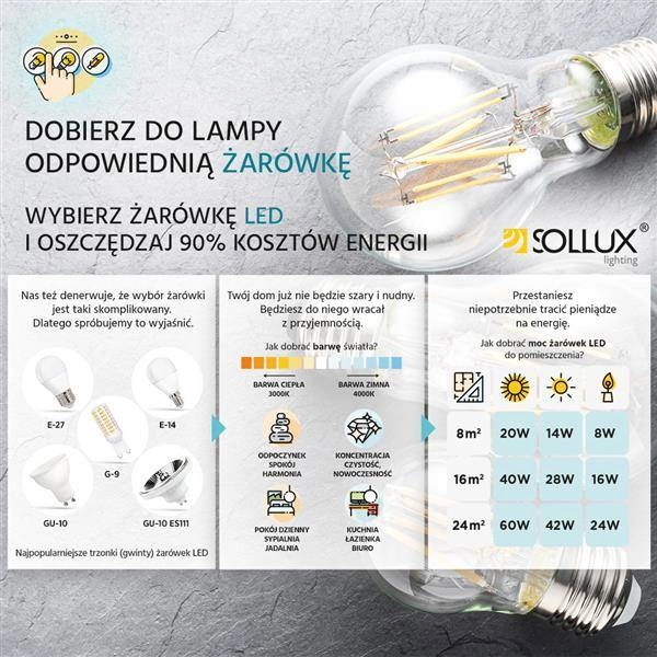 Duży plafon ARENA śr.55cm biały