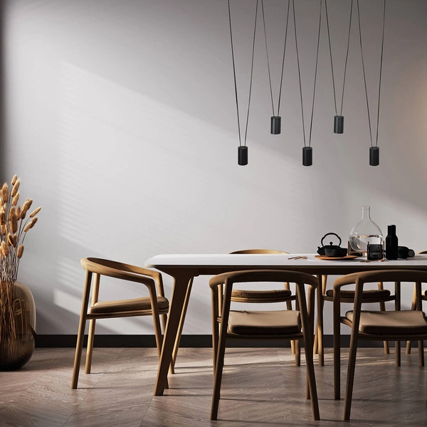 Lampa wisząca Toledo 5xGU10 czarna LP-432/5P BK