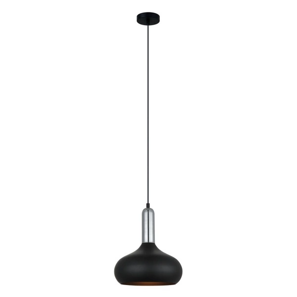 Lampa wisząca QUESMO śr. 25cm E27 | czarny/chrom