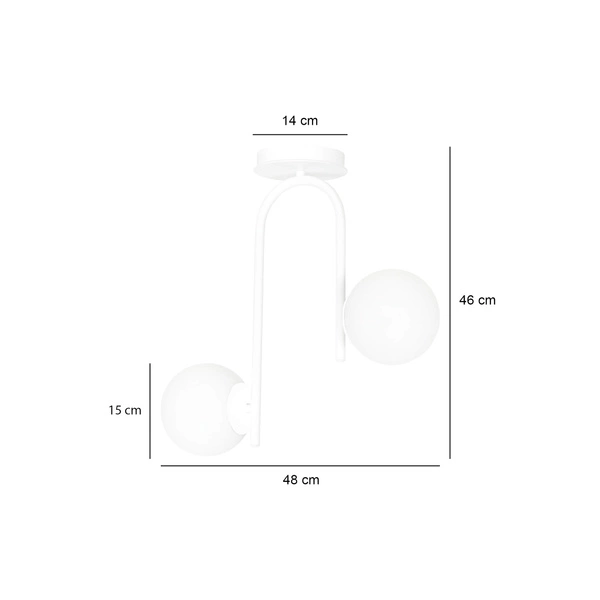 Lampa sufitowa Emibig KALF 2 Biały 1031/2