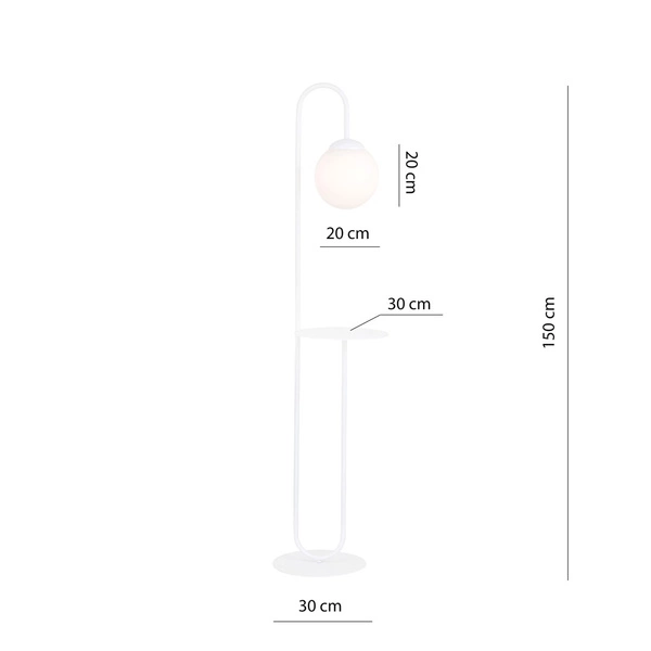 Lampa podłogowa Emibig BARI LP WH 1236/LP1