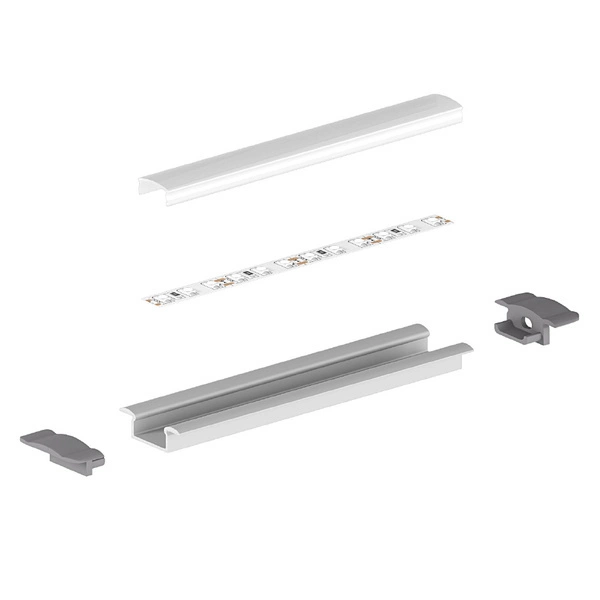 Profil LED P6-1 wpuszczany 200cm szer. 13mm | do osłonek C1/C4 | czarny