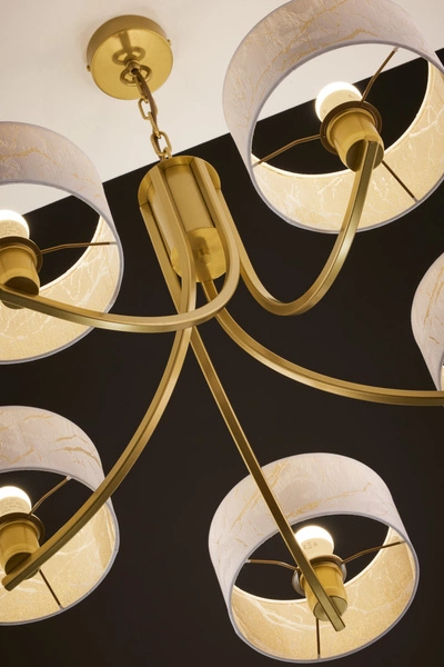 Klasyczny Żyrandol ARTHUR wys. 71cm 5xE27 15W IP20 | złoty połysk