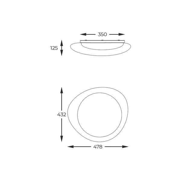 FM2201001-470 AURA LAMPA SUFITOWA BIAŁA/WHITE