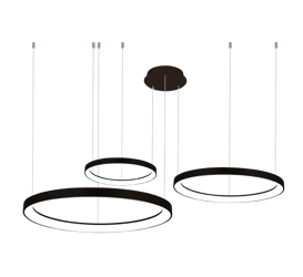 Azzardo AGNES PENDANT 38+58+78 DIMM CCT SWITCH BK 5024