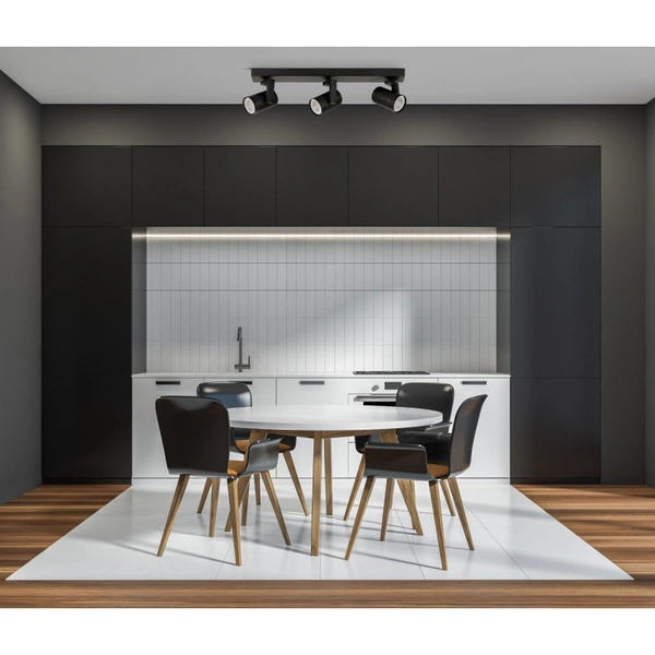 Lampa sufitowa reflektor SPIELA dł. 46cm 3xGU10 | czarny