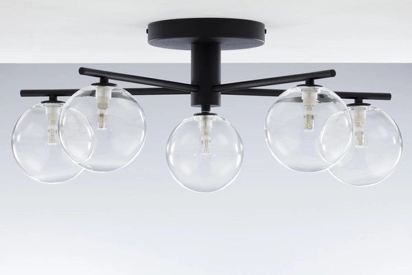 Nowoczesna Lampa sufitowa PRATO wys. 27cm 5xG9 14W IP20 | czarny