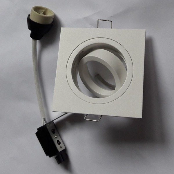 Białe oczko kwadrat CHUCK DL biały GU10