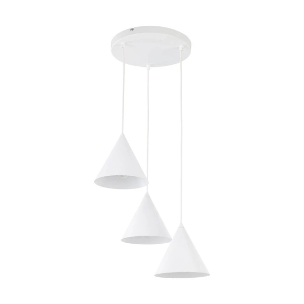 CONO WHITE LAMPA WISZĄCA 3 KOŁO 10012