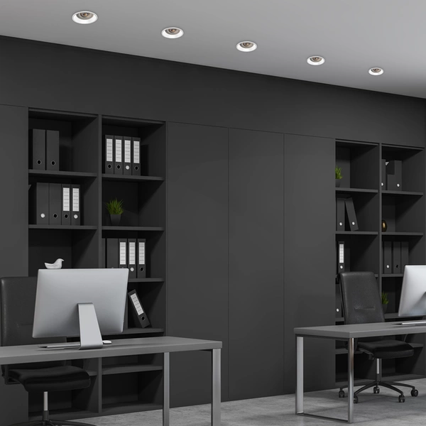 Oczko sufitowe podtynkowe okrągłe ruchome 83mm | biały