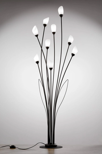 Klasyczna Lampa podłogowa GLORIOSA wys. 160cm 9xG9 14W IP20 | czarny mat