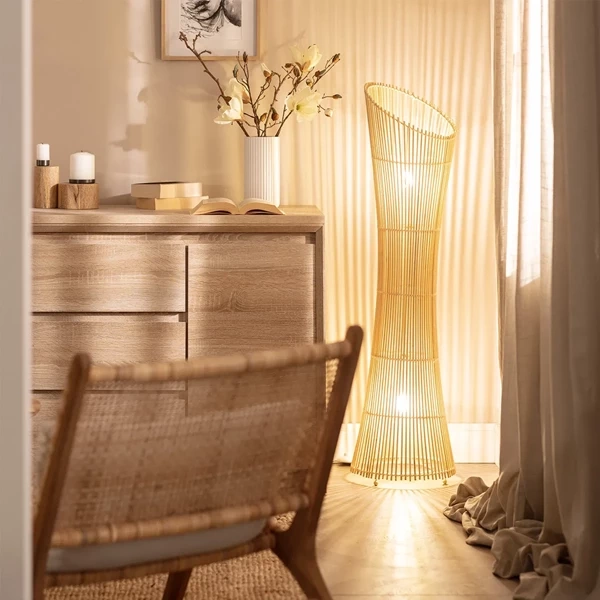 Lampa Podłogowa120cm Boho Abruzzo Camilla 2x E27