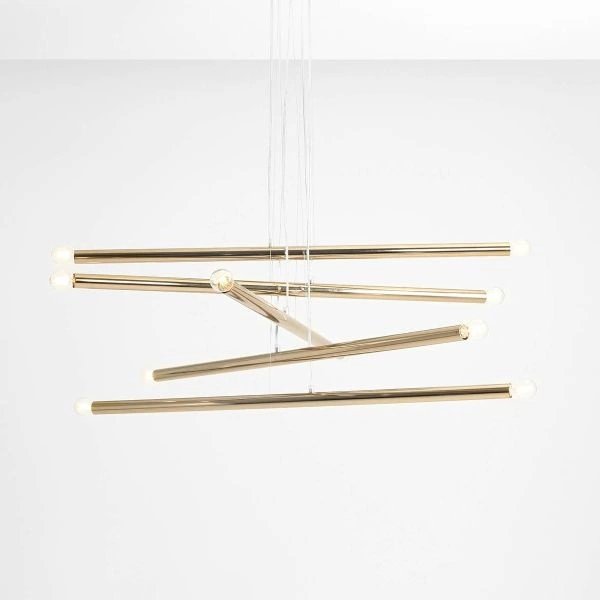 Aldex Lampa wisząca TUBO 10, 1072M30, złota, 10x40W E14