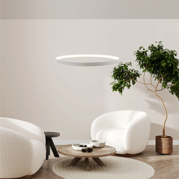 Lampa wisząca LA0717/1 - WH - CIRCLE Fi 1100mm dł. linek H2,5m